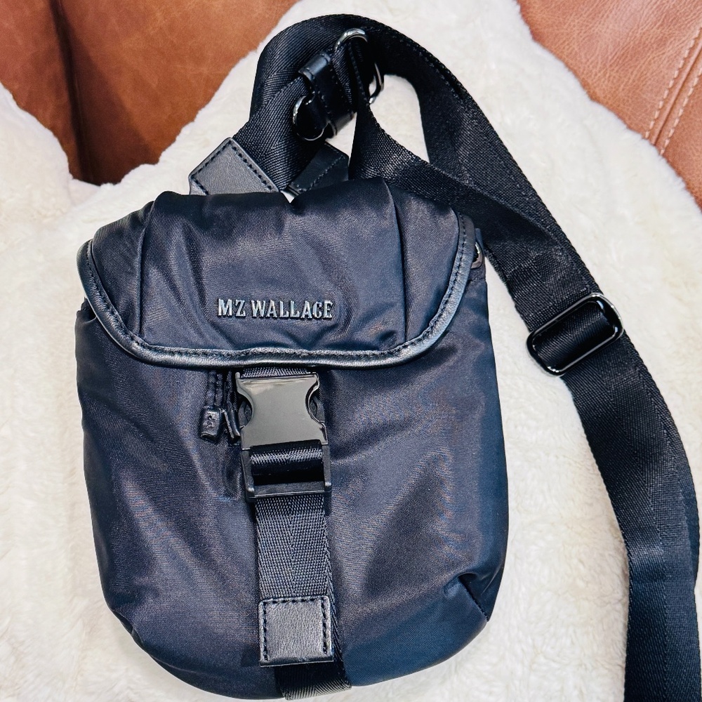 NWOT MZ WALLACE MICRO APEX CROSSBODY 1360B1706 | BLACK REC AIR
